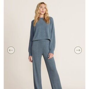 Barefoot Dreams CozyChic Ultra Lite® Cropped Mock Neck in Blue Cove